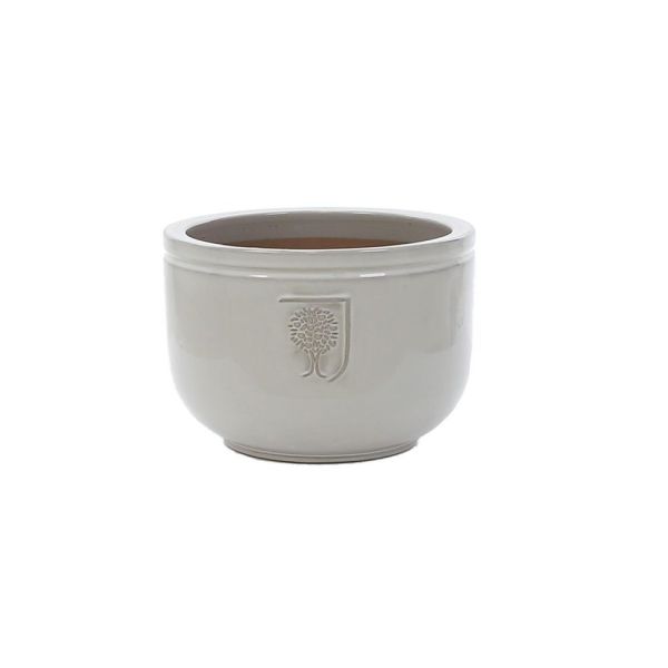 RHS Harlow Low Jar Pot - White 30cm